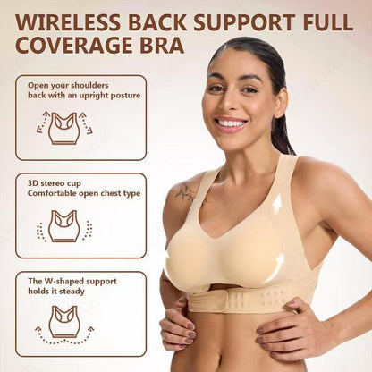 Cross-Border Beauty Back Bra, Corrective, Soft, Breathable, Large Size Underwear, Push-Up, Anti-Sagging, Lifting and Shaping Sports Bra for Women